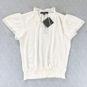 MARC NEW YORK | Beautiful Hem Blouse | Antique White